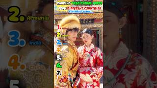 Ranking traditional dress from different countries #shorts #viral #dress