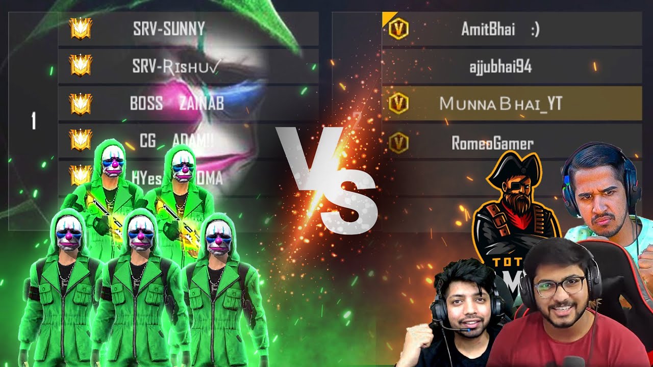 Green Criminal Squad Vs Munna Bhai Ajju Bhai Amit Bhai & Romeo - Munna Bhai Gaming- Free Fire Hindi