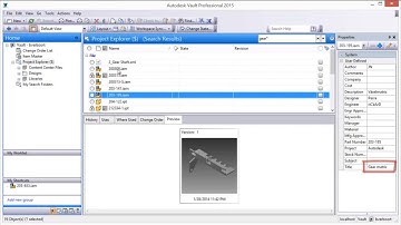 Autodesk Vault Professional - Fast data searching video