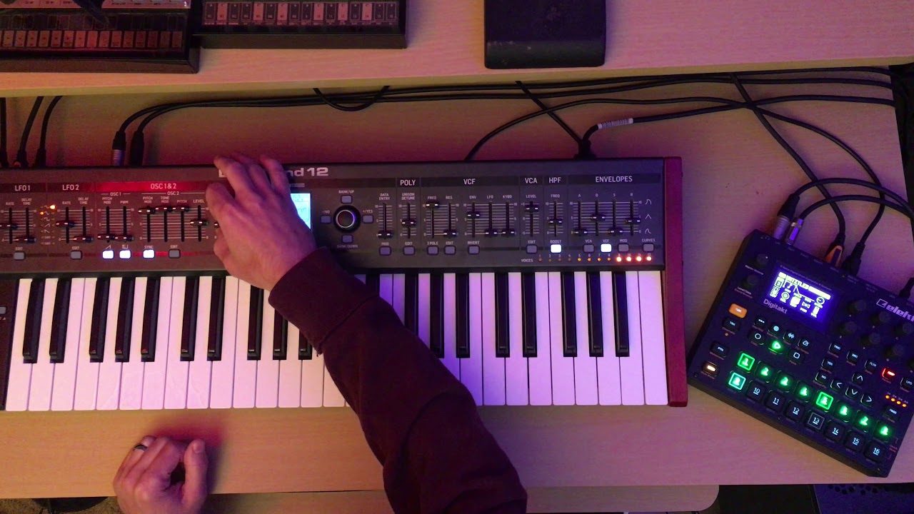 Elektron Digitakt and Behringer DeepMind12 Jam (Drive)