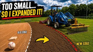 This Baseball Field Was Too Small — So I Fixed It With a Tractor!