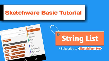 Sketchware Basic Tutorial String List Blocks in Sketchware | SketchTech Pro