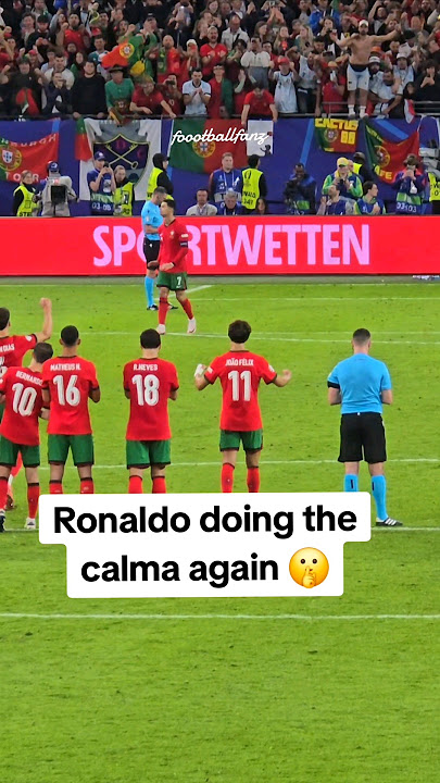Euro 2024 Portugal vs. France- Ronaldo doing the calma again ! #cristianoronaldo #Ronaldo #cr7#