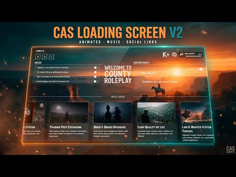 RedM Loading Screen V2 | Animated, Music, Social Links | CAS Scripts