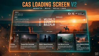 RedM Loading Screen V2 | Animated, Music, Social Links | CAS Scripts