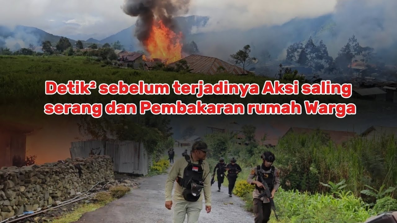 DETIK² SEBELUM TERJADINYA AKSI SALING SERANG DAN PEMBAKARAN RUMAH WARGA