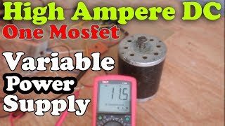How To Make High Ampere Variable Power Supply & Motor Driver Using Irf1404 Arduino Project