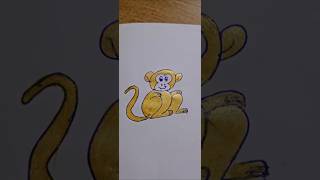 A Monkey From Number 22✏️🐒 Easy Drawing Trick For Kid |Drawing Tutorial For Kids#drawing#viralshort
