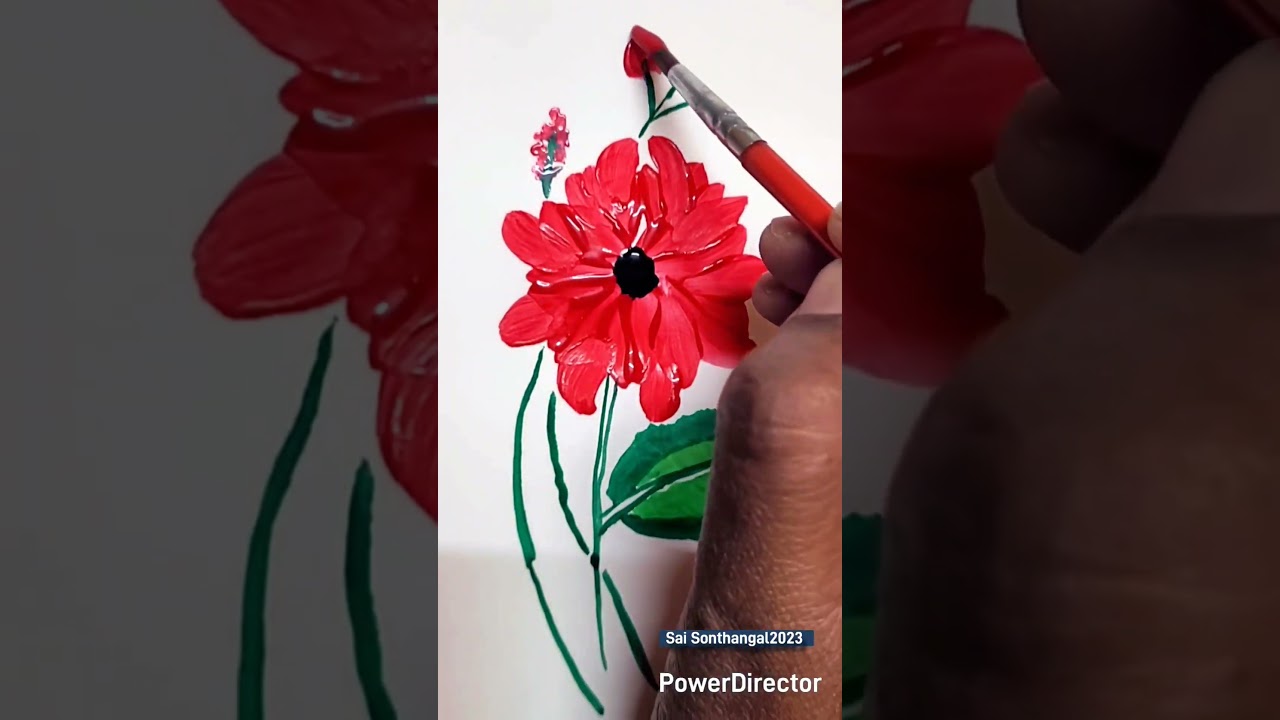 flower painting #painting #art #trending #viral #shorts