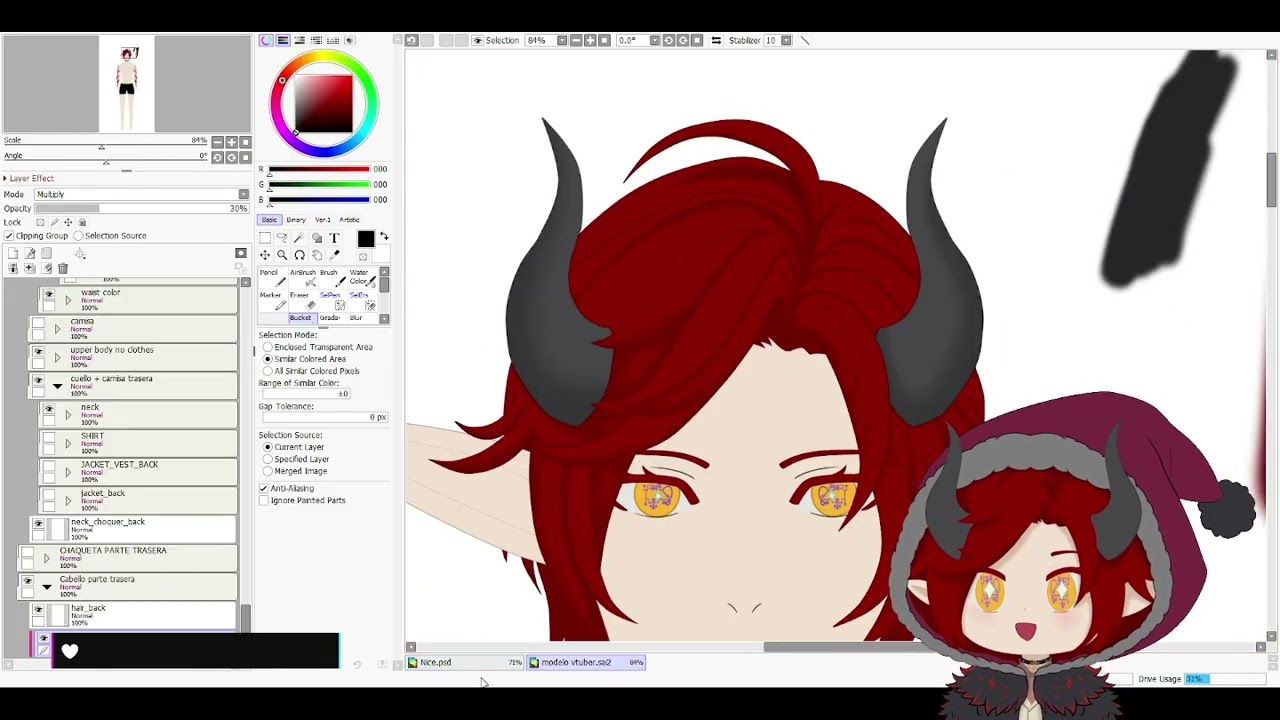 2026 Art Kickoff: Finishing My VTuber Hair Shadows & Starting Stickers! 🎨✨