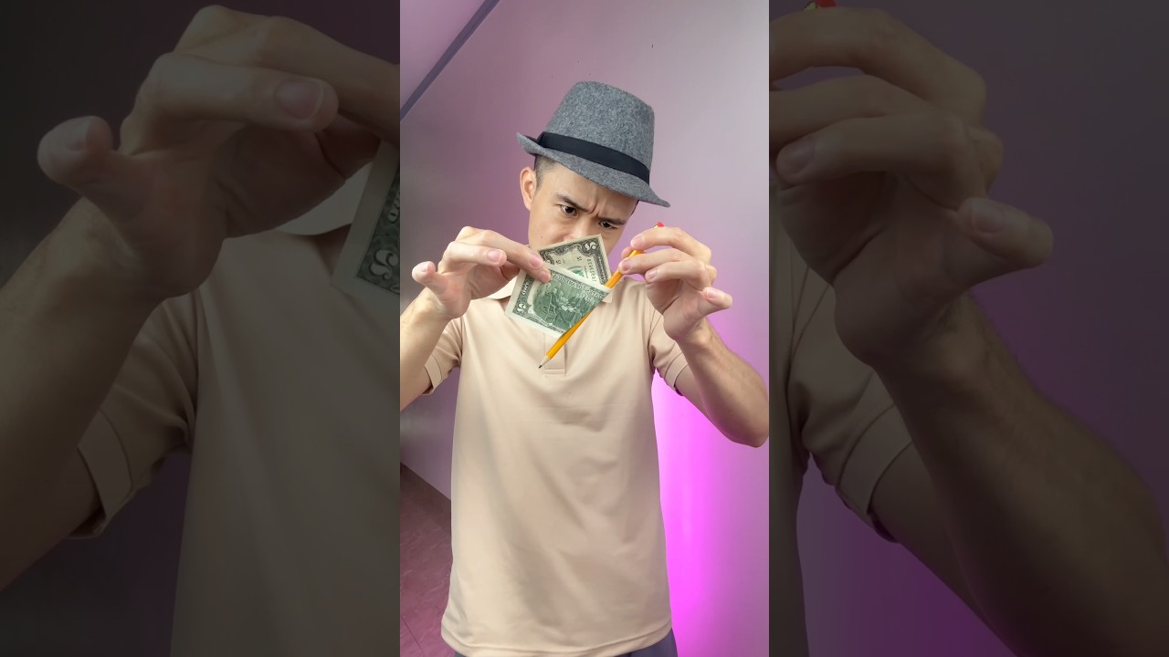 Pencil Through Bill Magic Trick That Will Blow Your Mind! ✨
