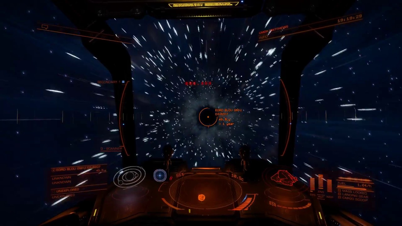 Elite Dangerous 1 hour jump run landing at 54 jumps total YouTube