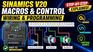 SIEMENS SINAMICS V20 all parameters and macro setting.#sudhirtechnical #electrical