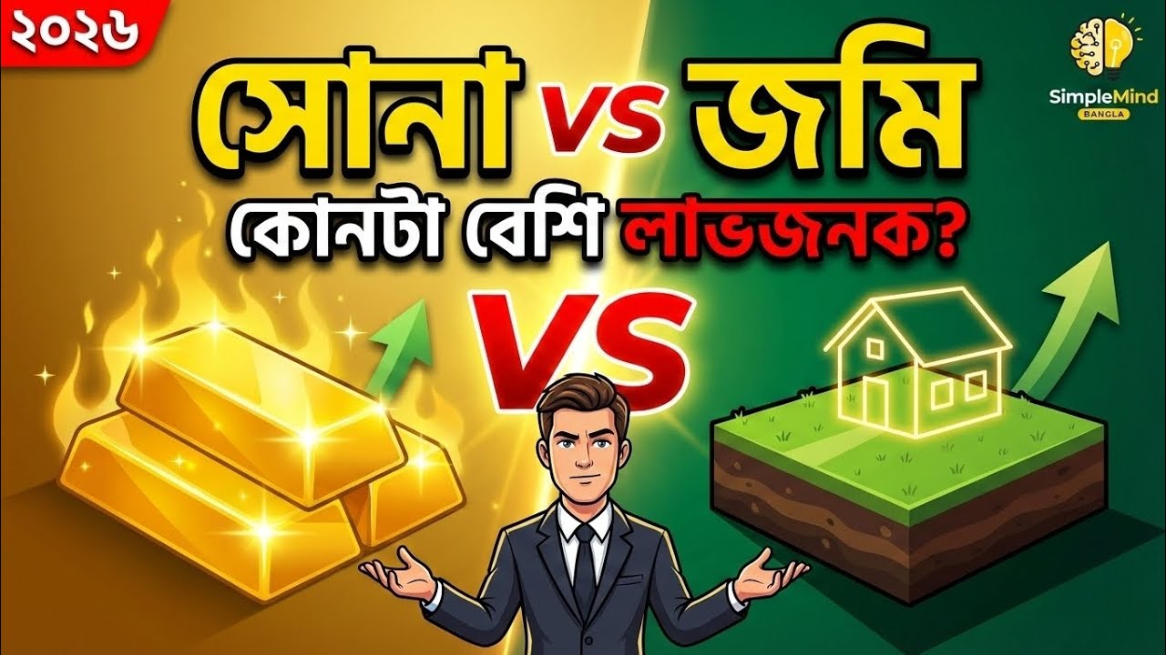 সোনা vs জমি: ২০২৬ সালের সেরা বিনিয়োগ কোনটি? (অবশ্যই দেখুন!)