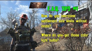 FAQ Tips #1: Overcoming settlement size limits without mods & Color Light Bulbs
Greetings fellow Wastelanders! This Frequently Asked Questions Tip video will cover the two most commonly asked questions on my videos. First we will go into the Settlement Size Glitch which allows you to clear your settlement size bar without the use of mods. Second, Ill show you the color light bulbs (aka Cycling Lights) and how to use them.
This video was done on a Playstation 5 using the Fallout 4 Game of the Year Edition. I do have Creation Club Creations installed but I do not use them in this video. I do not utilize any building mods.
Reference Links:
The Skooled Zone (A Deep Dive into the Settlement Size Glitch): https://youtu.be/Lu1Vp9XGcEA?si=dVxSYyV2n2dwPek8
The Skooled Zone (WiFi Glitch Q&A): https://youtu.be/O_eEipBr8as?si=AEPMd_rI7SPoAd0a
Apologies for some of the long pauses in the video. I was being extra conservative when recording, leaving plenty of space for extra commentary but I decided less was more when it came to hearing from me in this video. :) FAQ Tips #1: Overcoming settlement size limits without mods & Color Light Bulbs