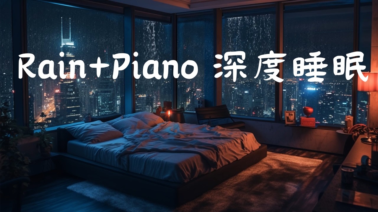 深度睡眠音樂｜鋼琴曲＋雨聲｜助眠白噪音 Sleep Music Live