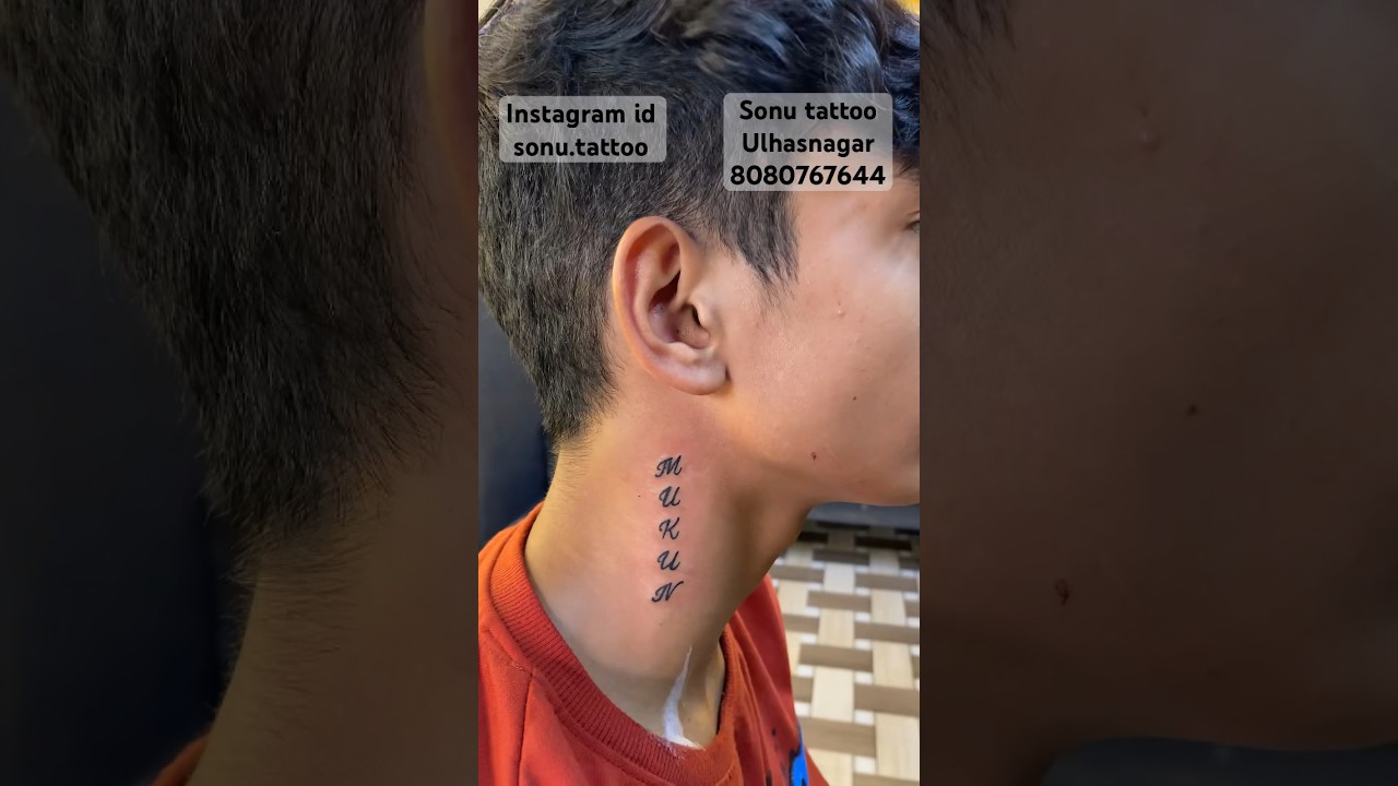 Sonu tattoo Ulhasnagar 8080767644 neck tattoo Khemani tattoo 