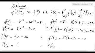 Taylor's Series (Expansion of a Polynomial about a Point).