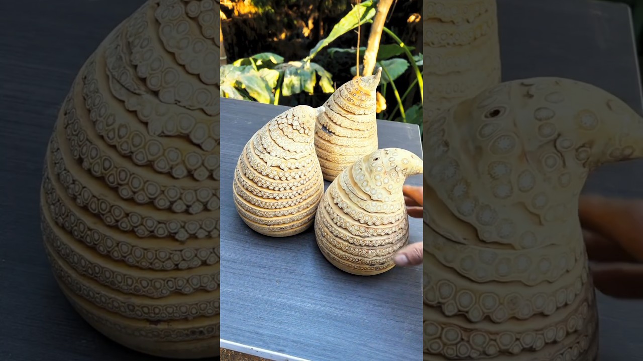 Amazing art made from bamboo roots. 