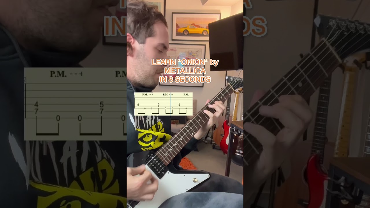 Guitar teacher breaks down “Orion” by Metallica in 8 seconds. 