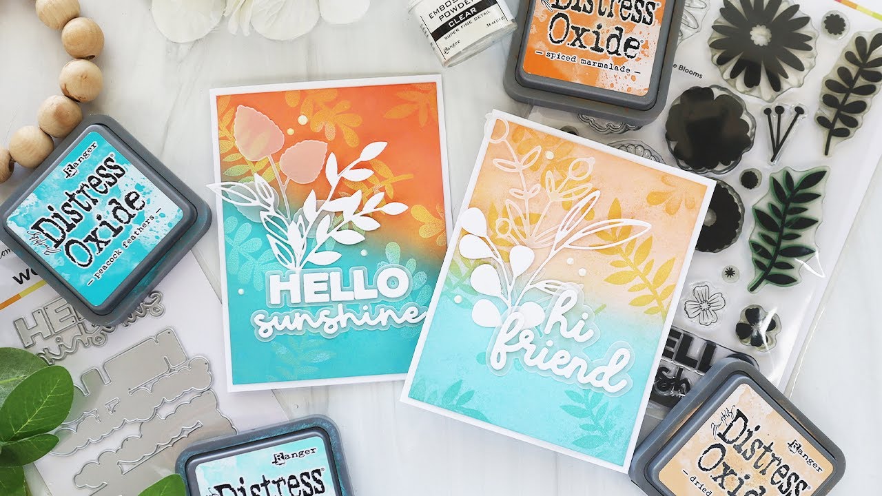 2 Easy Emboss Resist Techniques for Stunning Ink Blended Cards - YouTube