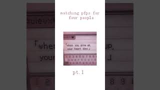 Matching pfps for 4 people ! #shorts #matchingpfps #matching #pfps #pfp #fyp