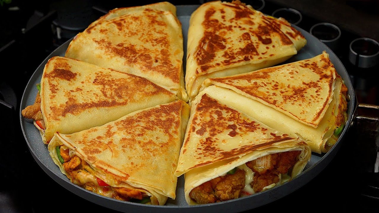 كريب شاورما الدجاج 🌯 أشهى من المحلات 🌯 الأكثر طلبا والمفضلة لدى الجميع