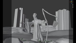 Sculpting The Giver of Truth in Oculus Medium