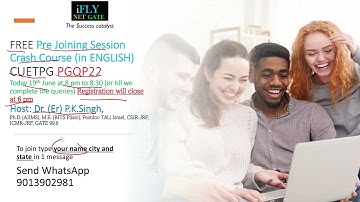 FREE pre course session cuet pg pgqp22 crash course life science in English