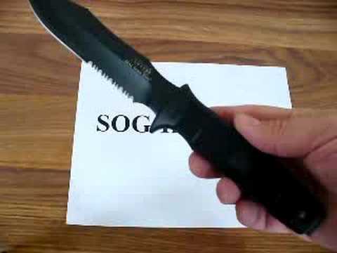 SOG SEAL Team Elite Knife w/ Nylon Sheath SE37 Demonstration