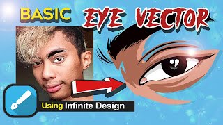 HOW TO MAKE EASY VECTOR EYE USING INFINITE DESIGN FOR BEGINNERS