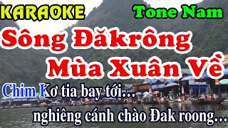 Sông Đăk Rông Mùa Xuân Về karaoke  tone nam Hay nhất 2022