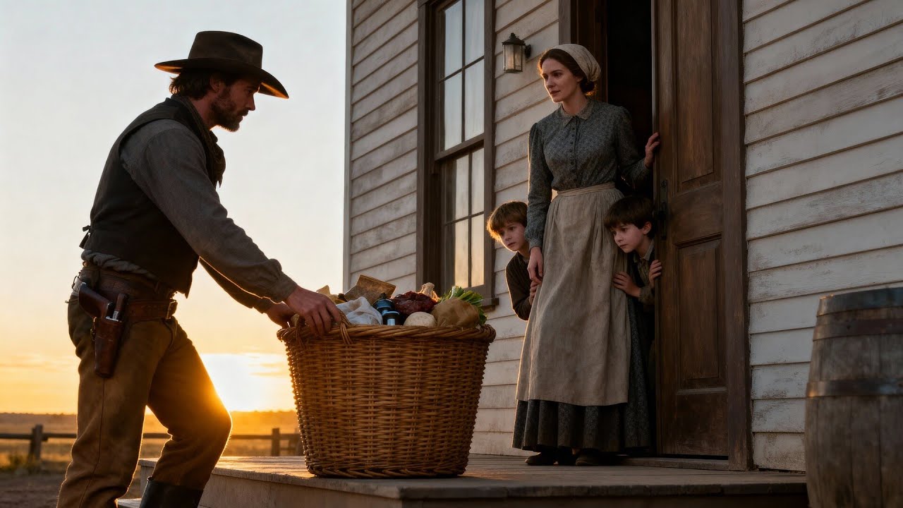 He Found Her Feeding Scraps to Her Children, Rancher Sent A Full Basket and Never Mentioned Again.