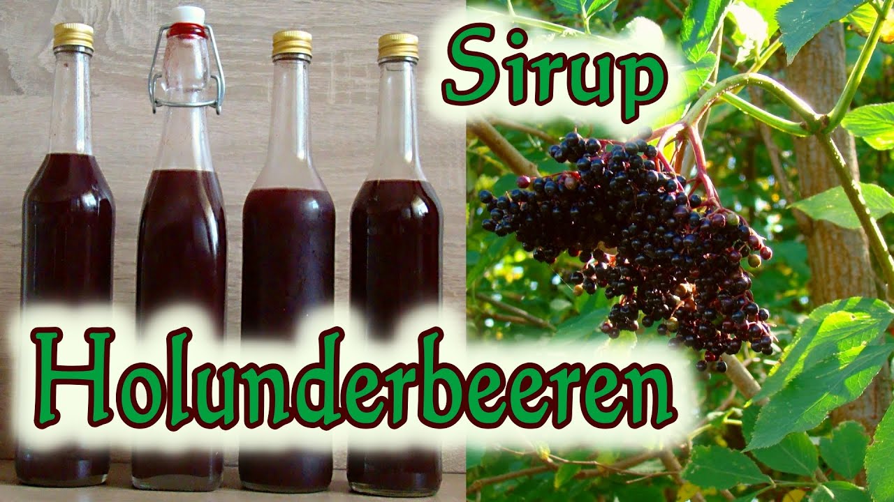 Holunderbeeren Sirup Rezept | Holunderbeerensaft | Holunderbeerensirup ...