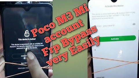 Poco M3 Mi Account Frp Unlock Just One Click