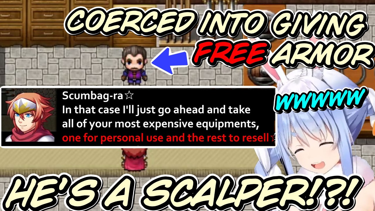 Pekora plays RPG but the Hero is a MASSIVE Scumbag【RPG Maker Parody Full game highlight】