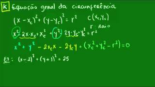 Equação geral da circunferência