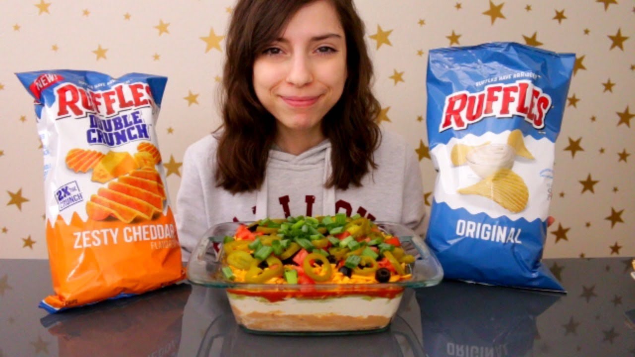 7 Layer Dip & Chips Mukbang