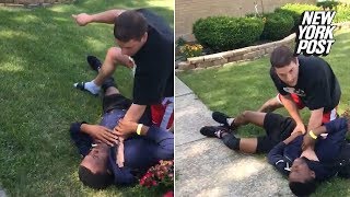 Hot-headed cop pins a teenager for walking on his grass | New York Post