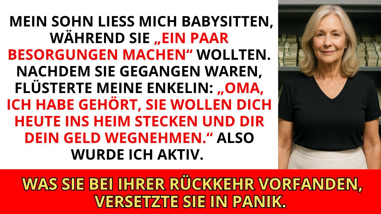 „Oma, meine Eltern werden dir dein ganzes Geld wegnehmen“, sagte meine Enkelin. Also schmiedete i...