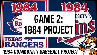 1984 Baseball Replay gm#2 Texas Rangers at Minnesota Twins. September 8. Apba baseball Master game.