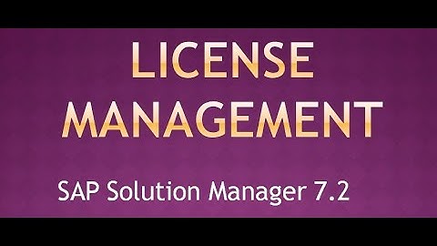 License Managent by SAP Solution Manager