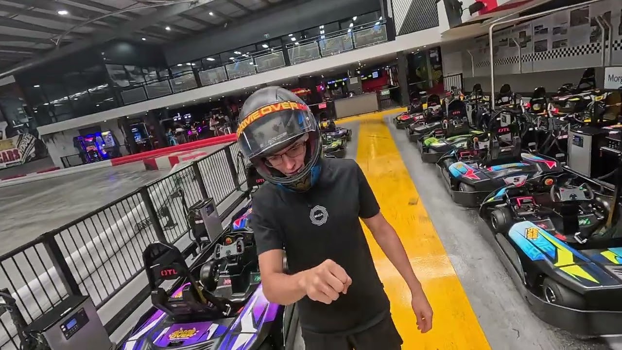 Go karting game over gopro film