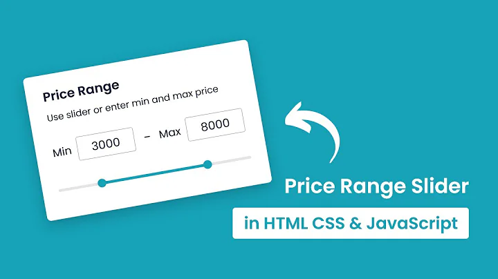 Price Range Slider with Min-Max Input in HTML CSS & JavaScript