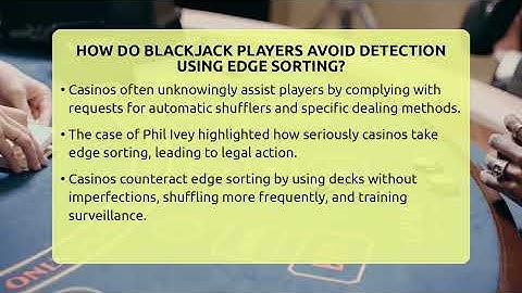 How Do Blackjack Players Avoid Detection Using Edge Sorting? - The Blackjack Blueprint