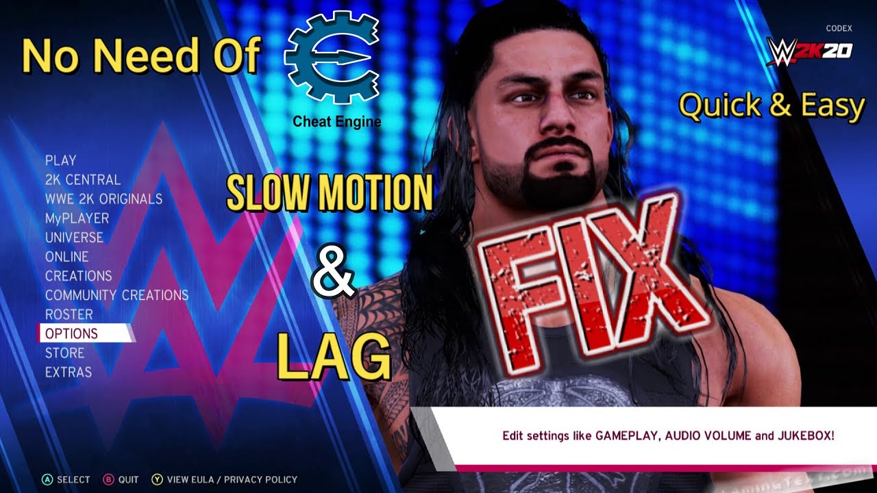 WWE 2k20 Slow Motion & Lag Fix 2023 | Quick & Easy Way To Fix Lag Issue