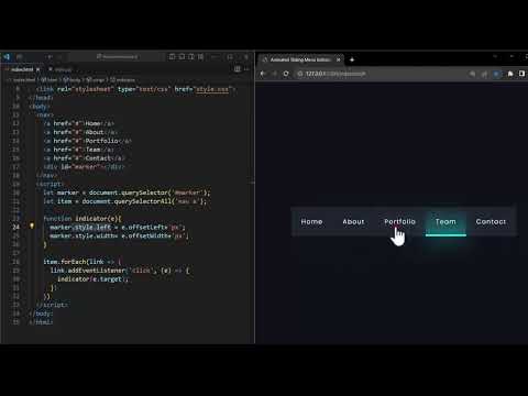 Active Nav Link indicator With HTML_CSS_JS. #programming #javascript #webdevelopment #coding #html.