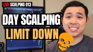 Scalping E mini Futures on Limit Down | Live Scalping 013