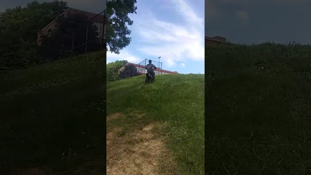 Kx250 four stroke burnout up the hill