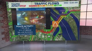 Traffic Impact Alert | Oct. 1, 2025 | Crash on I-395 southbound